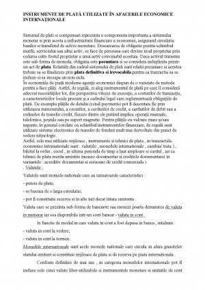 Instrumente De Plata Utilizate In Afacerile Economice Internationale Tocilar Ro