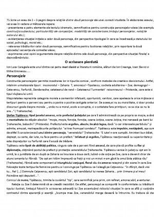 Relatia Dintre Doua Personaje O Scrisoare Pierduta Tocilar Ro