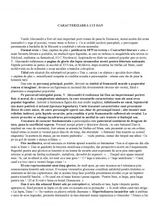 Dan Capitan De Plai Caracterizarea Lui Dan Tocilar Ro