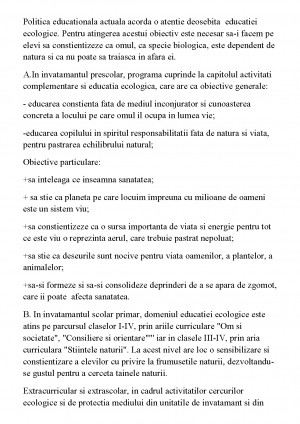 Ecucatie Ecologica Tocilar Ro