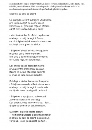 Mistretul Cu Colti De Argint Poezie