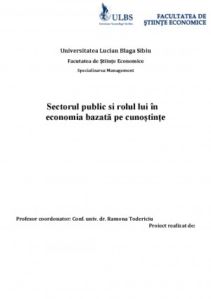 Sectorul Public Si Rolul Lui In Economia Bazata Pe Cunostinte Tocilar Ro